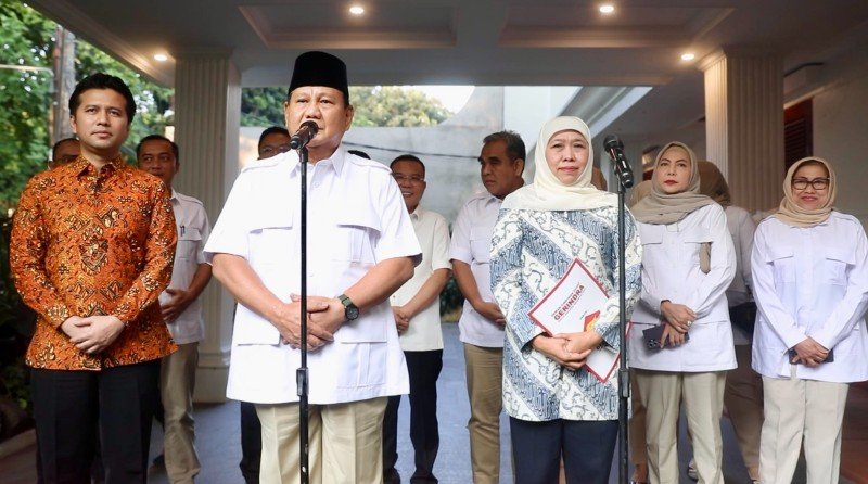 Prabowo Subianto bersama Khofifah 1