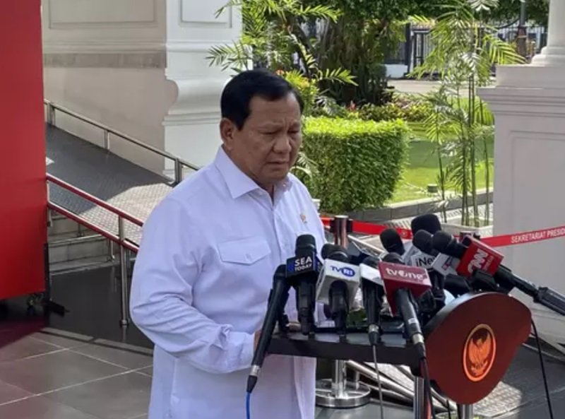 Prabowo Subianto di Istana